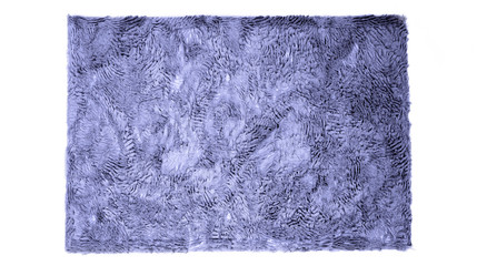 Fototapeta premium Fuzzy carpet isolated on white background. Interior element. 3d render