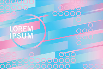 Gradient abstract pink and blue rectangle and circle dinamic modern background for flash banners. Sale banner template design, transparent splash for title, text. Cold flat gradient theme presentation