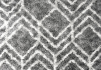 Fuzzy carpet isolated on white background. Interior element. 3d render