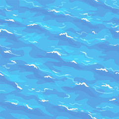 Fototapeta na wymiar Sea waves seamless pattern.