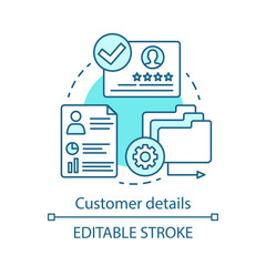 Customer details concept icon
