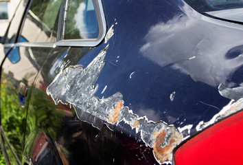 putty falls off the car after a bad repair