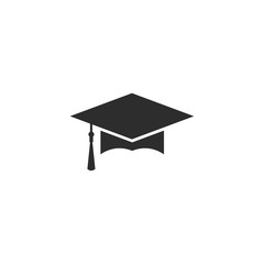 graduate cap Icon. cap Icons Collection. Vintage cap graduation. Graduation Logo Template Design Elements Vector illustration