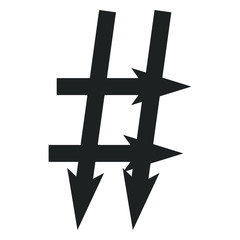 Hashtag icon. Simple element illustration. Hashtag symbol design from Social Media Marketing collection. web and mobile.