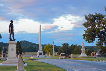 Driving Tour at Gettysburg National Military Park, PA - obrazy, fototapety, plakaty