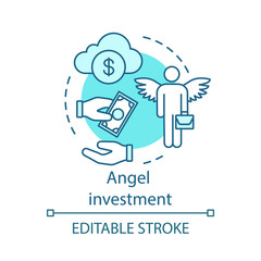 Angel investment concept icon