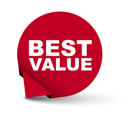 red vector banner best value