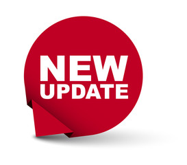 red vector banner new update