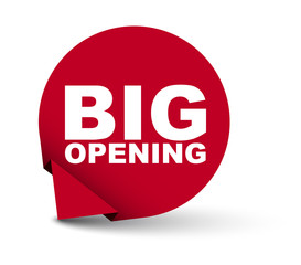 red vector banner big opening