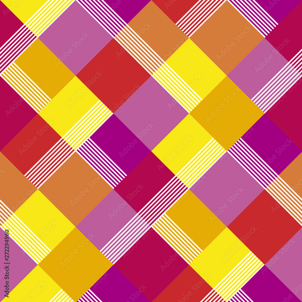 Wall mural Colorful geometric modern seamless pattern