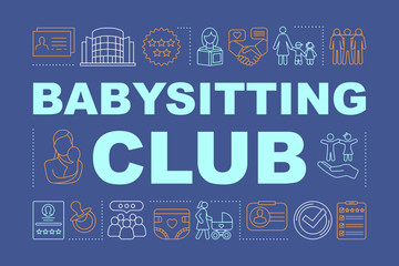 Babysitting club word concepts banner
