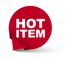red vector banner hot item
