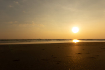 Landscape magnificent sunset on the ocean