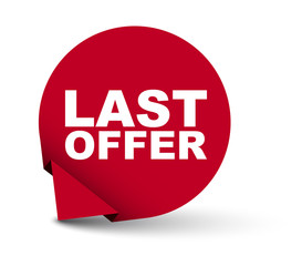 red vector banner last offer