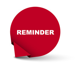 red vector banner reminder