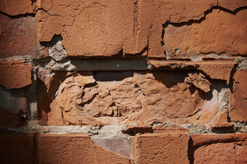 background old brick wall construction