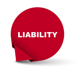 red vector banner liability