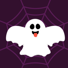 happy scary ghost illustration