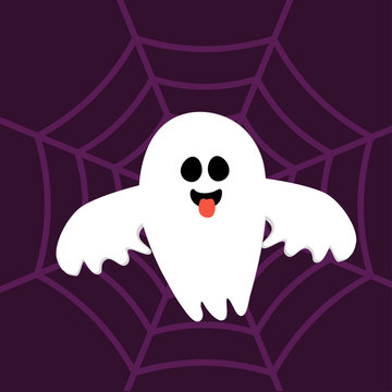 happy scary ghost illustration