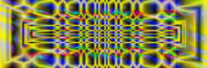 Digital Art, panoramic abstract three-dimensional objects with soft lighting, Germany