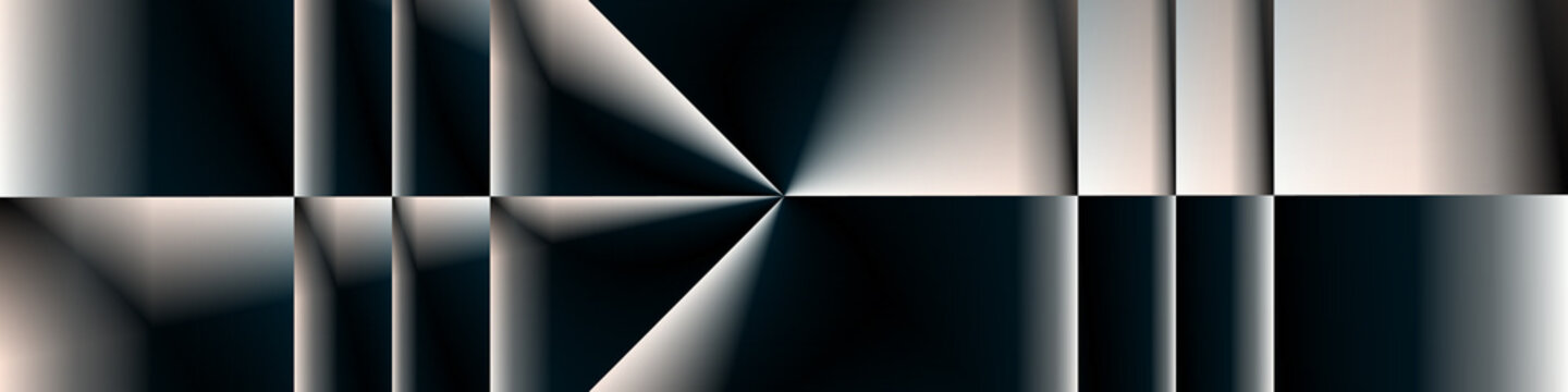 Digital Art, panoramic abstract three-dimensional objects with soft lighting, Germany © Alfred Sonsalla