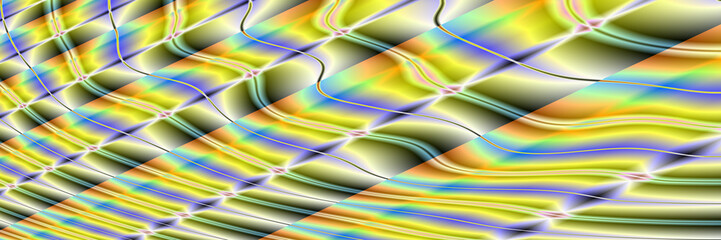 Digital Art, panoramic abstract three-dimensional objects with soft lighting, Germany