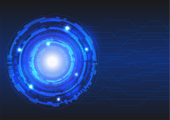 Vector Background of Technology Circles for Digital Technology Concept