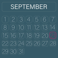 Green Calendar Page September 21