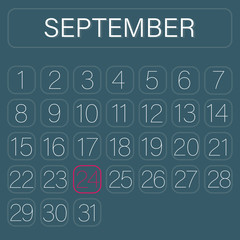 Green Calendar Page September 24