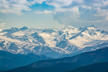 High mountain with snow on the top near Torul, Turkey, Asia