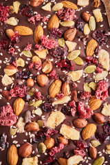 Organic homemade chocolate and cocoa beeens