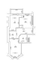 2d floor plan. Black&white floor plan. Floorplan