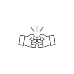 brotherhood hands outline icon. Elements of friendship line icon. Signs, symbols and vectors can be used for web, logo, mobile app, UI, UX