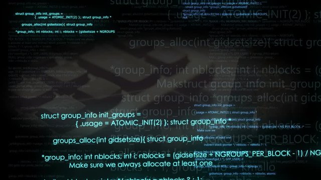 hacker code animation footage, 4K footage hacking to server animation text 