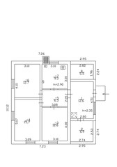 2d floor plan. Black&white floor plan. Floorplan	