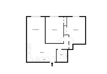 2d floor plan. Black&white floor plan. Floorplan	