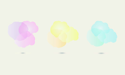 Set of abstract modern graphic elements. Dynamical colored forms and line. Gradient abstract banners with flowing liquid shapes. Template for the design of a logo, flyer or presentation. Vector