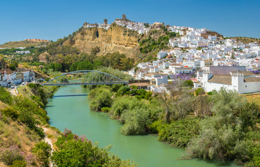 Fototapeta na wymiar Scenic sight in Arcos de la Frontera, province of Cadiz, Andalusia, Spain.