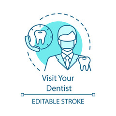 Visit your dentist concept icon