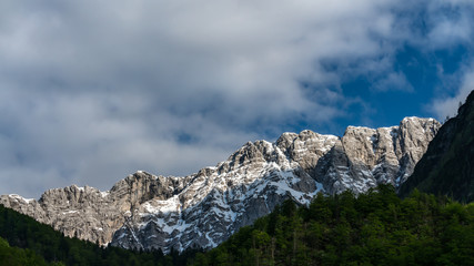 Fototapeta na wymiar Mountain Veliko Spicje at the Soca Valley in Slovenia