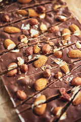 Organic homemade chocolate and cocoa beeens