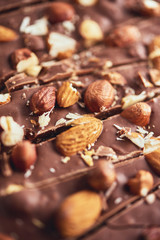 Organic homemade chocolate and cocoa beeens