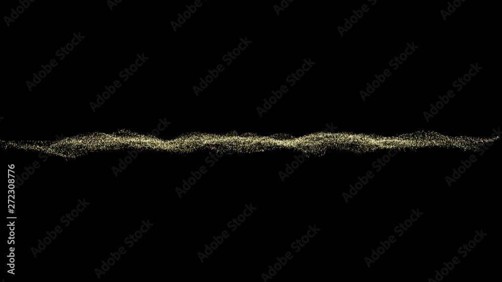 Aufkleber golden particle footage, Computer generated seamless loop animation 4k footage