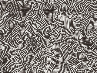 Vector monochrome pattern, curved lines, black and white grunge background