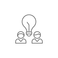 idea bubble friendship outline icon. Elements of friendship line icon. Signs, symbols and vectors can be used for web, logo, mobile app, UI, UX