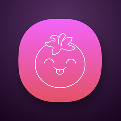 Tomato cute kawaii app character