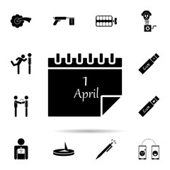 first aprel icon. Universal set of day of jokes for website design and development, app development