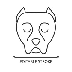 Pit bull cute kawaii linear character