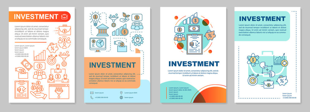 Investment brochure template layout