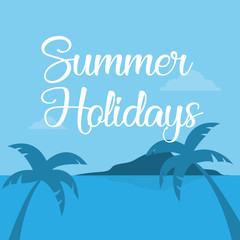 Beach landscape design on vacation